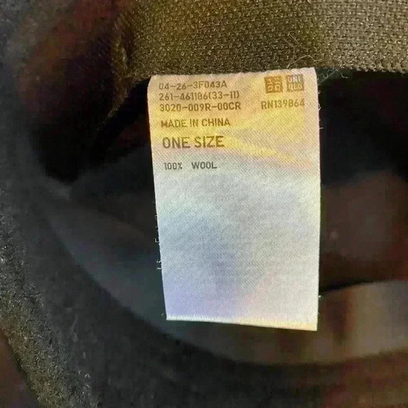 Uniqlo 100% Felted Wool Adjustable Rim Bucket Hat Unisex - Picture 4 of 7